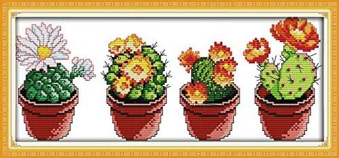Funcrostitch Cross Stitch Kits Stamped Full Range of Embroidery Set,DIY Sewing Pattern Needlework Kits for Beginners 11CT 3 Strands-Recipe for Happiness 56cm×56cm in Saudi Arabia