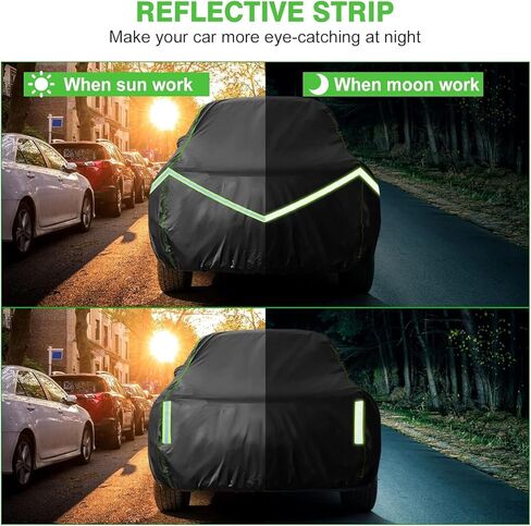 غطاء شاحنة نيفرلاند، غطاء سيارة بيك اب من مادة PEVA مقاوم للماء في جميع الأحوال الجوية، حماية خارجية لأغطية الشاحنات مع شرائط عاكسة (حتى 210 بوصة) in Kuwait