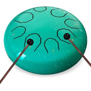 Rain Drum for Outside Garden, 8 Inches 11 Notes Steel Tongue Drum Rain Chime, Chakra Drum for Rain, Rain Drum for Outside Garden When It Rains (Sliver）