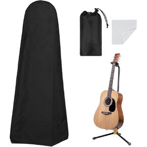 Guitar Dust Cover Waterproof Dustproof Guitar Cover bag for Acoustic Electric Bass Guitars Stand Bass Guitars Bass UV Rays Resistant Bracket 420D Oxford Cover (43 inches,Black)
