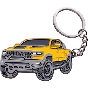 Car Keychain for Dodge RAM 2023 2022 1500 TRX Key Chain Fob Cover Cool Mods Accessories 2"x1.3" Red