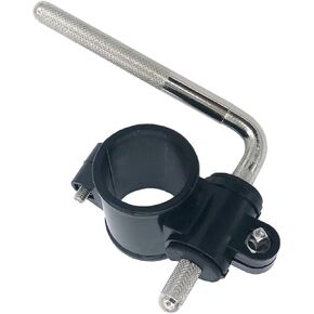 Electronic Drum Rack Clamp with Tom Arm L-Rod, 10mm Tom Holder with Drum Rack T Clamp Drum Rack Tube Clip Bracket for 1.41inch Electronic Drum Kit Connection Poles