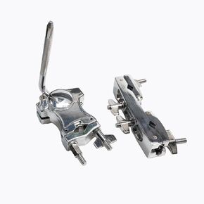 L-Rod Cowbells Clamp Adjustable Quick Release Multi-Clamp,Silver Drum Clamp Accessory Set, Percussion Drum Set Cowbell Bracket Drum Cymbal Stands for Toms,Cowbells, Drum Cymbal Stands