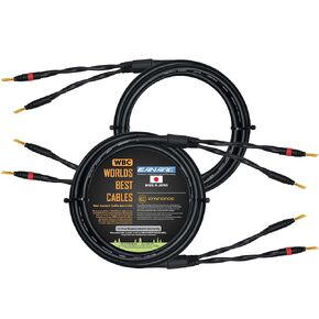 WORLDS BEST CABLES 3 Foot - Canare 4S11 – Audiophile Grade - HiFi Star-Quad Speaker Cable Pair with Eminence Gold Banana Connectors