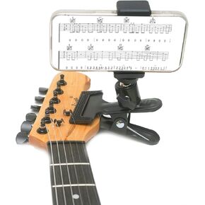 Guitar Bass Head Phone Holder Live Broadcast Bracket Clip Compatible with iPhone, Compatible with Samsung Smart Phones (Guitar Head Phone Holder)