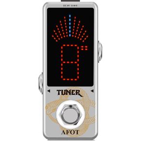 Tuner Pedal,Chromatic Guitar Tuner Pedal Fast and Accuate Tuner for High Precision ± 1 Cent with Pitch Indicator for Electric Guitar and Bass True Bypass