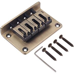 Alnicov 4 String Vintage ukulele bridge for cigar box Guitar Ukulele Bronze Guitar Parts and Accessories