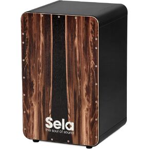 sela SE 107 CaSela Black Pro Dark Nut كاجون احترافي مع آلية تشغيل/إيقاف كمين، قياسي (SE107)