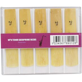 Saxophone Reeds,10Pcs Bamboo Force Reeds 2.5 for Saxophone Accessories Replacement