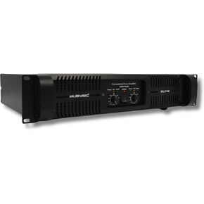 MUSYSIC Professional Power Amplifier 2 Channel – PA Power Peak Amplifier Output with ATR Technology – Banana Plug & Speakon Output XLR and TRS Input for DJs & Speakers - 9000 Watts