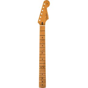 Fender Stratocaster Guitar Neck, Satin Roasted, 22 Jumbo Frets, Flat Oval Shape, Maple Fingerboard, Left-Handed