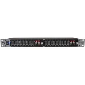 Rockville REQ215 Dual 15 Band 1/3 Octave Graphic Equalizer with Sub-Output,black