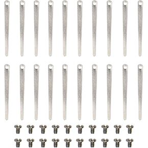 30mm Saxophone Clarinet Leaf Flat Springs with Screws, 15Pcs Thickness 0.5mm and 5Pcs Thickness 0.3mm Saxophone Clarinet Sax Spring Leaf 20Pack