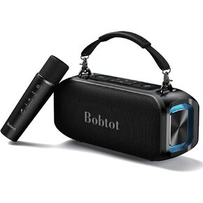 Small Karaoke Machine Portable Bluetooth Speaker Wireless Microphone 40W for Adults Kids Karaoke Machine for Girls Boys Magic Sound Effects Home Speaker Mic Set