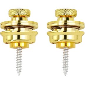 Banworks Quick-Release Locking Strap Buttons Flat Head Security Straplocks for Acoustic/Electric Guitars Pack of 2 JT/DSBDK-02 Black