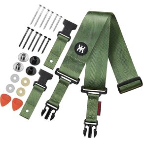 Amumu SNAPLOCK Pro Guitar Strap - Quick-Release Buckle, Screw Fasten Ends, Quick-Fetch Pick Holder, Adjustable 38"-57", Fits Bass, Electric Guitars, Gift for Guitarists, Purple