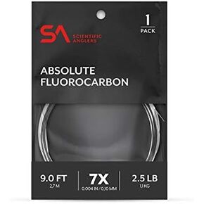 SA Absolute Florocarbon Leader, 9ft, 7X