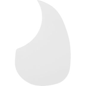 MECCANIXITY 1 Pcs Acoustic Guitar Pickguard Guitar Guard Plate Fit 38 Inch Self Adhesive Right Handed Acoustic-Electric Guitar Parts 96x158mm Water Drop Shape White