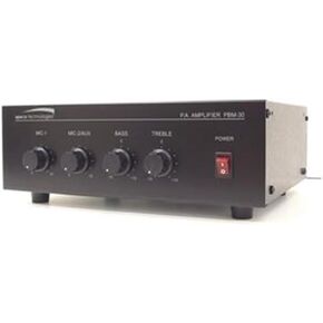 Speco SPC-PBM30 30W Black Contractor Series PA Amplifier UL