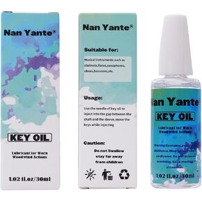 Musical Instrument Premium Synthetic Key Oil 30ml(1.02 fl. Oz) for Clarinets,Flutes,Saxophones,Oboes,Bassoons,woodwind instrument