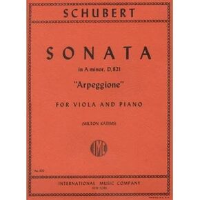 Schubert Franz Sonata in a minor Arpeggione D. 821. Viola and Pianoby Milton Katims International