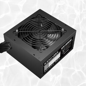 ATX Non Modular 600W Power Supply with Automatic Thermal Control 120mm Fan, Black ICESHARKS 5-Year Warranty