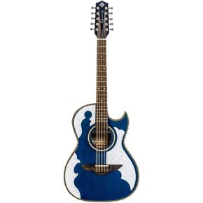 7-String Acoustic-Electric Guitar, Ambidextrous, Blue (LBQ4ETB)