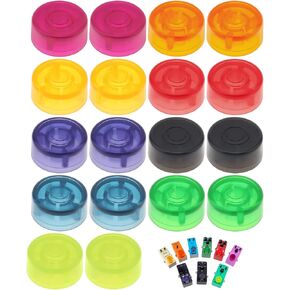 OriGlam 18pcs Guitar Effect Pedal Cap, Pedal Footswitch Topper Effect Foot Nail Effect, Pedal Knob Caps Pedal Protector Cap for Guitar Effect Accessories
