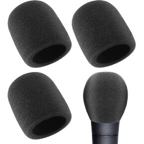 3 Pcs Microphone Covers Foam Mic Covers for Microphones Microphone Windscreen Microphone Pop Filter Microphone Cover Replacement Suitable for Most Standard Handheld Microphone