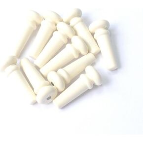 Generic 10 pcs Guitar End Pins Plastic with Dot Ivory