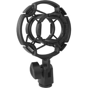 Universal Microphone Shock Mount Adaptable for 1.77 to 1.97in Diameter Microphones with 1/4" Connector for Studio Condenser Microphones Microphone Clip Holder Desktop Stand