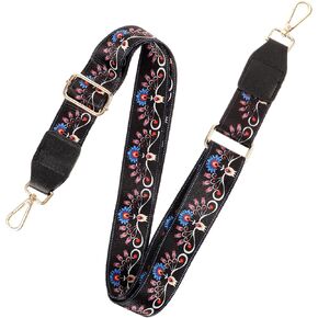 ibasenice Banjo Strap Guitar Strap Vintage Pattern Adjustable Banjo Shoulder Strap Banjo Belt Guitar Strap