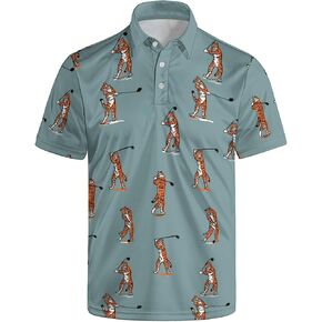 Funny Halloween Polo Shirts Halloween Golf Shirt Retro Fun Outfit Shirt for Men