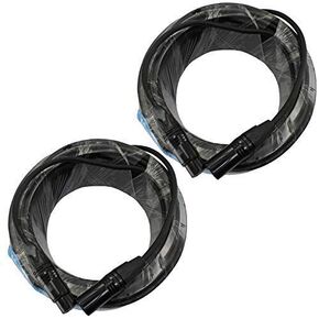 2 Pack Male to Female XLR Cable with Black connectors 75 FT Foot Feet Straight to Straight