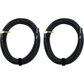 Audio 2000s E14125P2 1/4" TRS Right Angle to XLR Male 25 Ft Audio Cable (2 Pack)