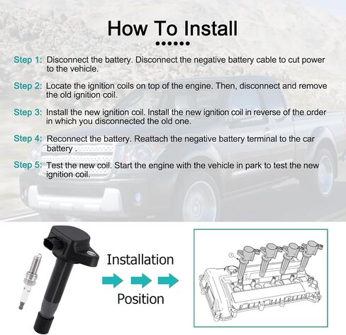 6PCS UF624 Ignition Coil Pack 3.5L 3.7L For Honda Odyssey 2008-2016,Accord 2008-2012,Crosstour 2010-2012,Pilot Ridgeline 2009-2014,for Acura MDX ZDX 2010-2013,RDX 2013-2015,RL TL 2009-2012 in Saudi Arabia