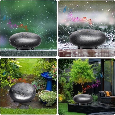 Rain Drum for Outside Garden, 8 Inches 11 Notes Steel Tongue Drum Rain Chime, Chakra Drum for Rain, Rain Drum for Outside Garden When It Rains (Sliver） in Kuwait