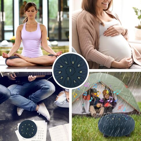 طبلة اللسان الفولاذية 6 بوصات 11 طبلة مطر طبلة اليد للحديقة الخارجية، طبلة الباندا الآلات الموسيقية مع أعواد الطبل، حامل، مجداف الإصبع، كتاب الموسيقى، حقيبة سفر للبالغين والأطفال in Kuwait