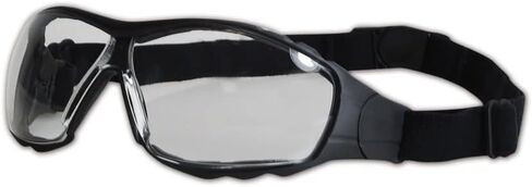 MAGID G818AFC FR Safety Goggles | Hard Coated Fire Resistant Foam Lined Polycarbonate Safety Goggles with a Black Frame & Clear Lens - UV Protection, Anti-Fog Coating (1 Pair) in Saudi Arabia
