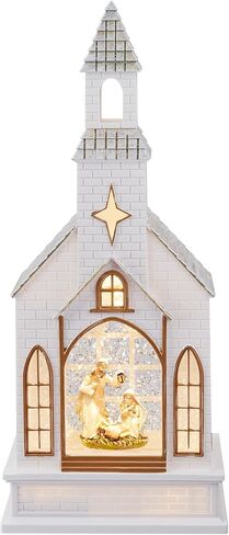 Brightown Musical Christmas Snow Globe Lantern, 10" Lighted USB or Battery Operated Snow Globe with Swirling Glitter, Snowman Snow Globes for Women Gifts for Mom Grandma Kids Coworkers in Saudi Arabia