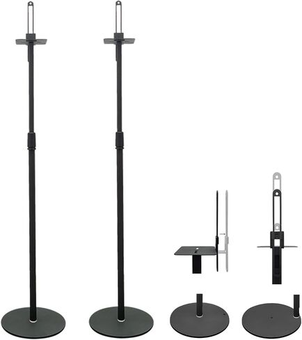 2PCS Adjustable Speaker Stand, Extends Height 39" - 64", Bookshelf Speakers Stand & Satellite Speakers Stand, Floor Stand for Bose Polk JBL Yamaha and Others in Saudi Arabia