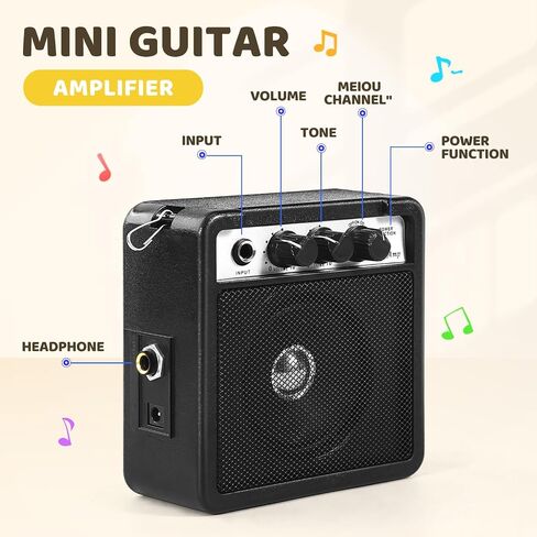30 Inch Kids Electric Guitar Beginner Kits ST Style Mini Electric Guitar withAmp,Bag,Tuner, Picks, Cable, Strap, Strings (Black) in Saudi Arabia