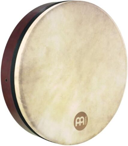 طبلة إطار Meinl Percussion مقاس 18 بوصة مع شريط متقاطع، سلتيك Bodhran-غير مصنوع في رأس جلد الماعز الصيني، لمسة نهائية بنية عتيقة، ضمان لمدة عامين، 0 (FD18BO) in Saudi Arabia