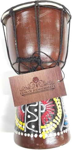 Djembe Drum- طبلة الإيقاع الأفريقية، طبلة يد بونغو صوت احترافي (6 بوصات) in Saudi Arabia