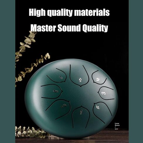 Rain Drum for Outside Garden,Rain Drum for Garden Instrument, Beginning Student Mini Steel Tongue Drum Rain Chime,Musical Education Entertainment Meditation Yoga Zen Gifts (6in-black) in Saudi Arabia