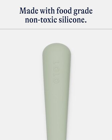 Lalo PAW Patrol Utensils - Toddler Fork and Spoon Set - Stainless Steel and Silicone Ergonomic Toddler Utensils - Children Safe Flatware Set - 2 Pieces - Chase in Kuwait