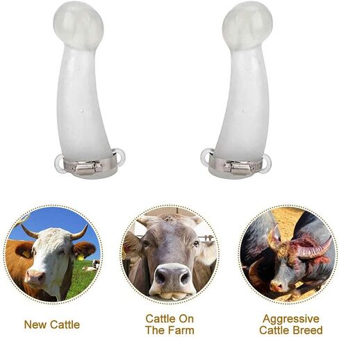 موموسوكي مستدير من السيليكون على شكل عجل الماشية والثور والبقرة والقرن المضاد للقتال ملحقات المزرعة in Kuwait