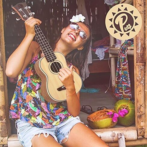 Pyle Solid Wood Spruce Soprano Ukulele - Professional Instrument with Spruce Face, Mahogany Neck, Black Walnut Fingerboard & Bridge - Pyle Pro PUKT65 in Saudi Arabia