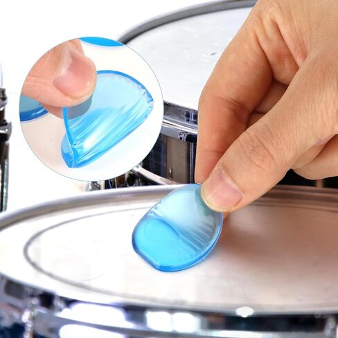 24 PCS Drum Gels Drum Dampeners Multicolor Drum Dampening Pads Silicone Drum Silencers Gel Drum Dampeners Pads Soft Drum Silencers Mute Tone Control Damper Dampening Kit for Snare Tom Drums Cymbals in Saudi Arabia