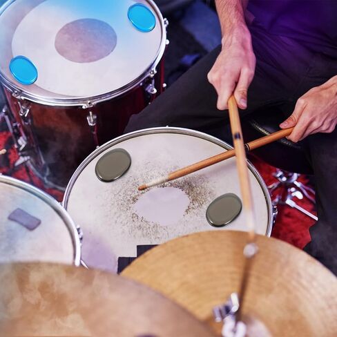 24 PCS Drum Gels Drum Dampeners Multicolor Drum Dampening Pads Silicone Drum Silencers Gel Drum Dampeners Pads Soft Drum Silencers Mute Tone Control Damper Dampening Kit for Snare Tom Drums Cymbals in Saudi Arabia